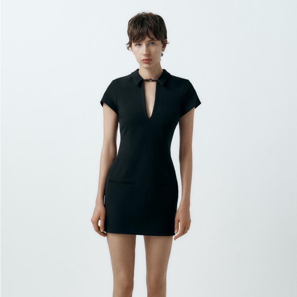 ZARA Collared Black Mini Dress